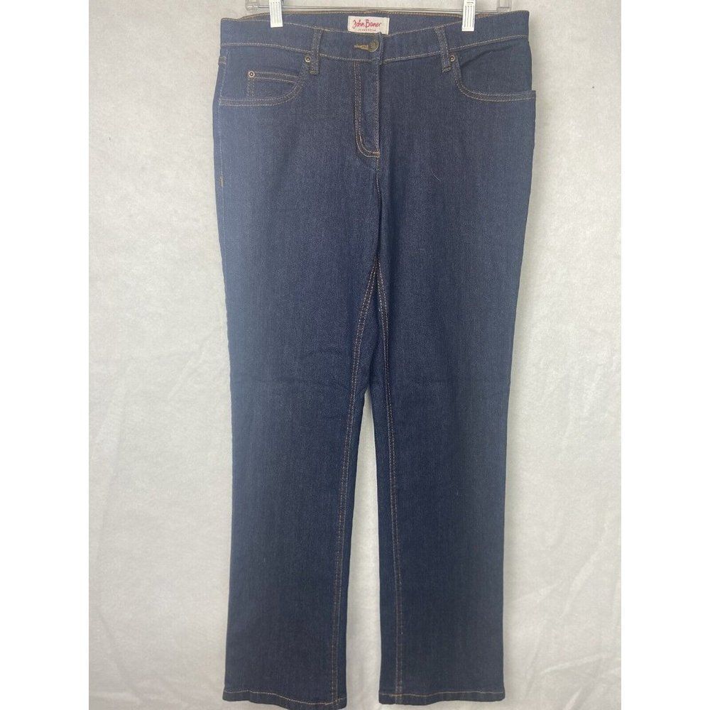 John Baner womens denim jeans dark wash size 8 EUR 40 New